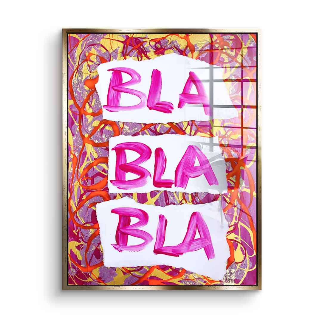Blah blah blah - acrylic glass