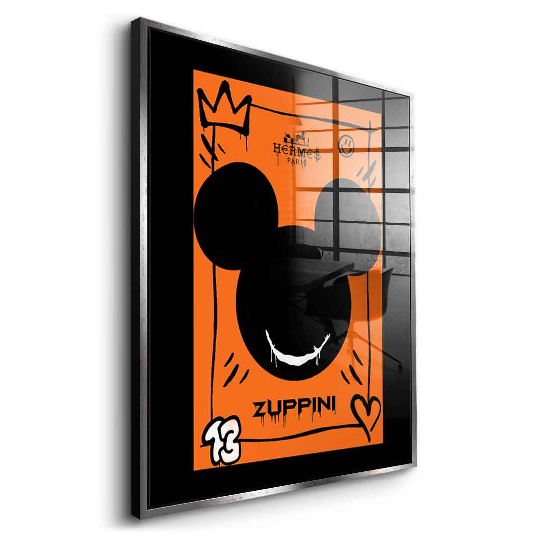 Black & Orange Mickey - Acrylic glass