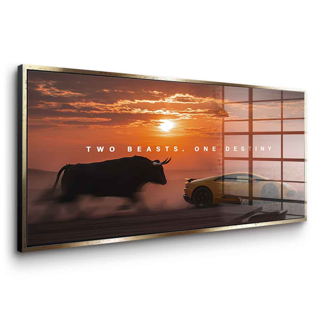 Two Beasts (Lambo) - acrylic glass