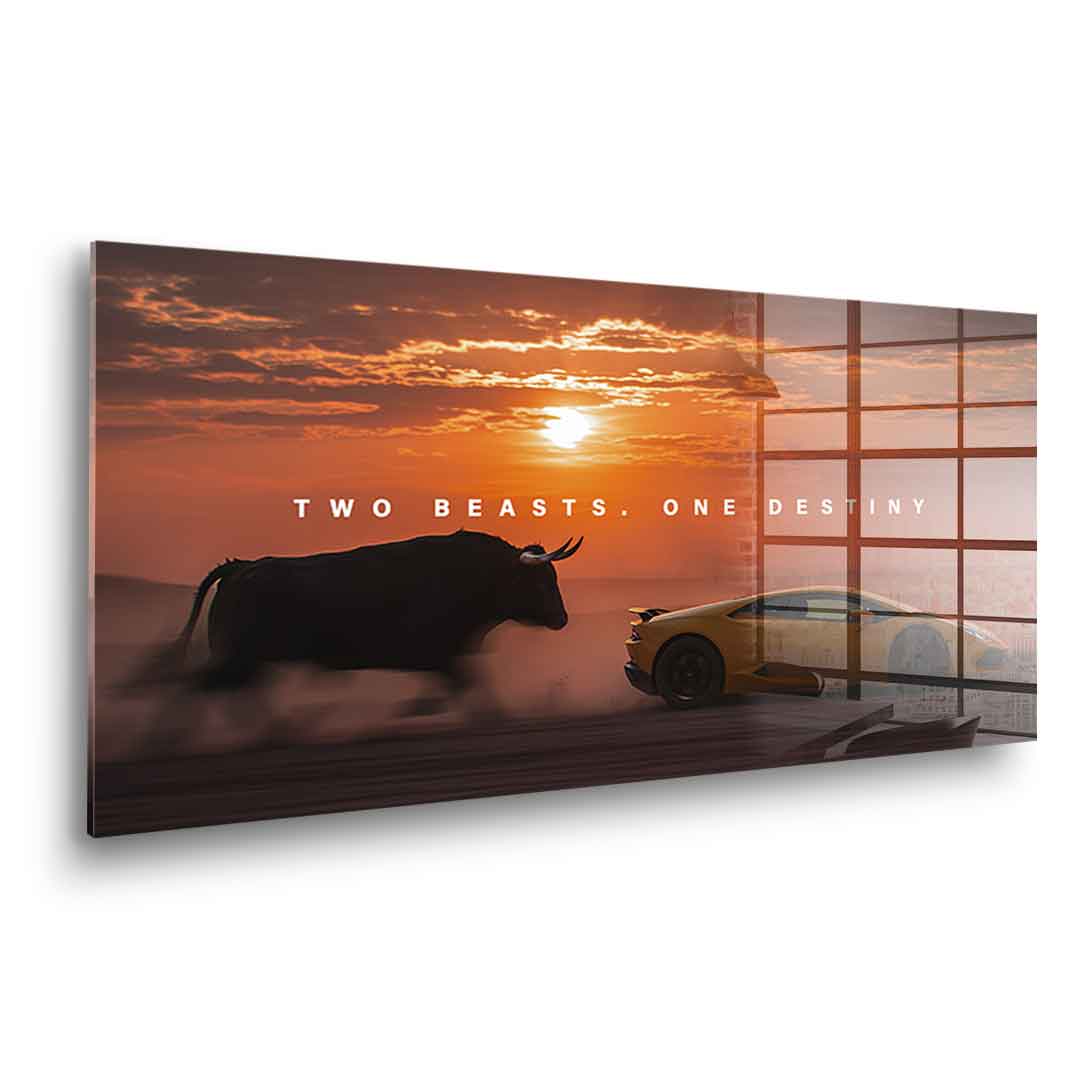 Two Beasts (Lambo) - acrylic glass