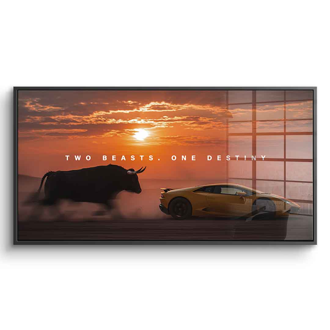 Two Beasts (Lambo) - acrylic glass