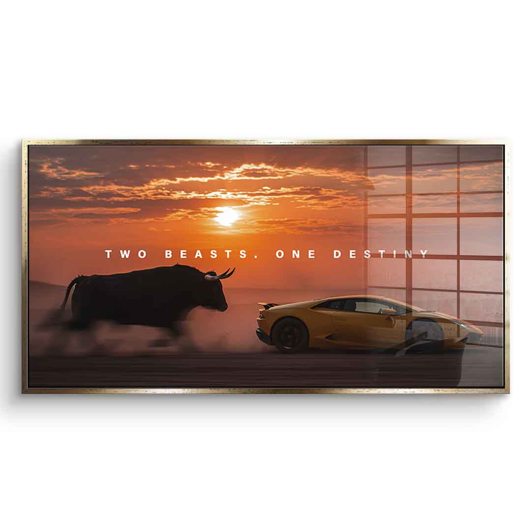 Two Beasts (Lambo) - acrylic glass