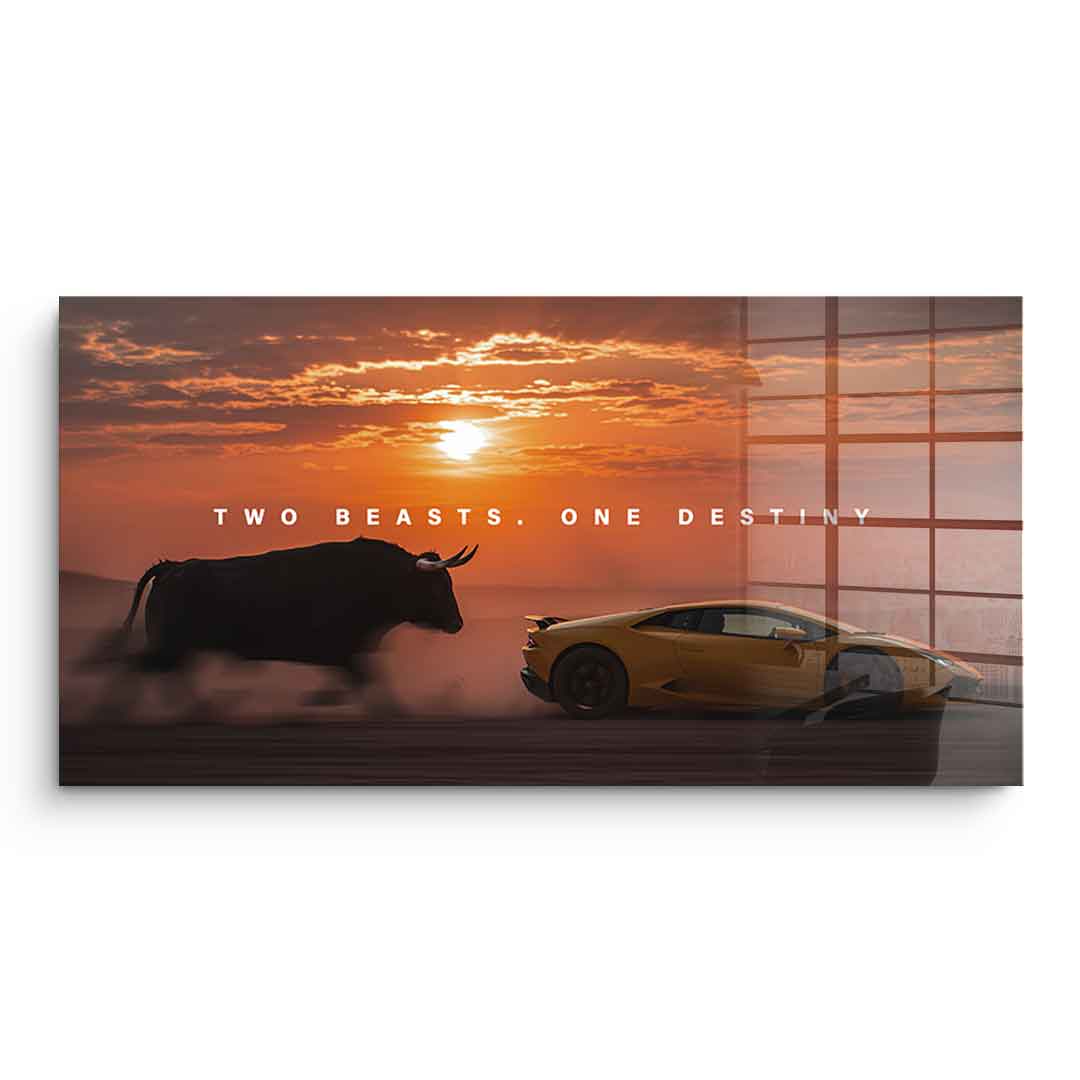 Two Beasts (Lambo) - acrylic glass