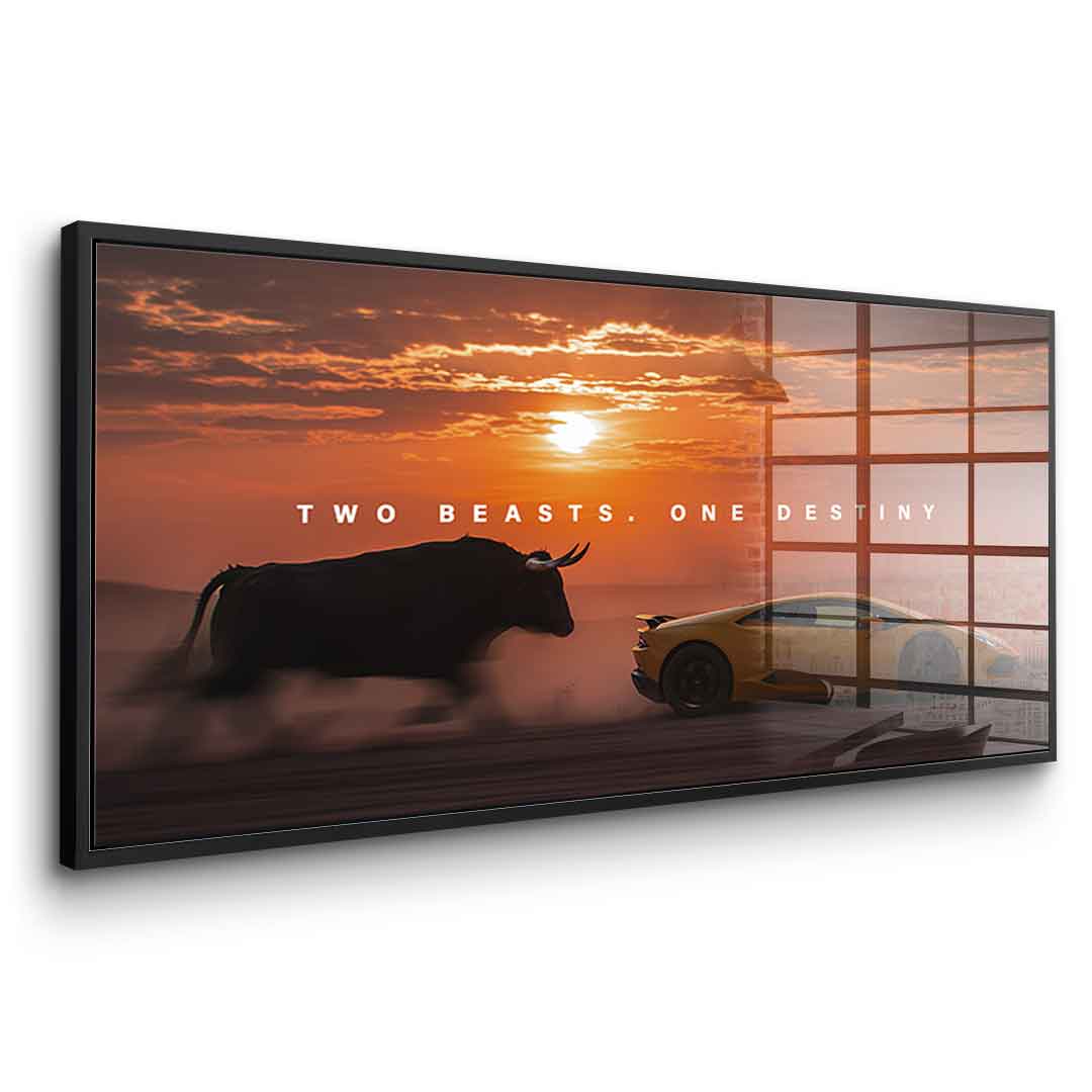 Two Beasts (Lambo) - acrylic glass