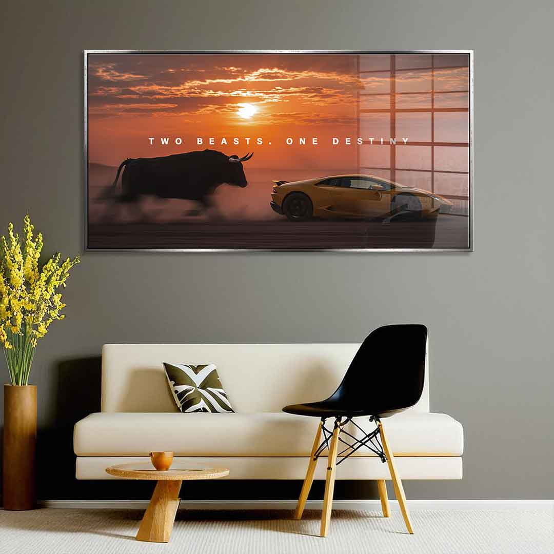 Two Beasts (Lambo) - acrylic glass