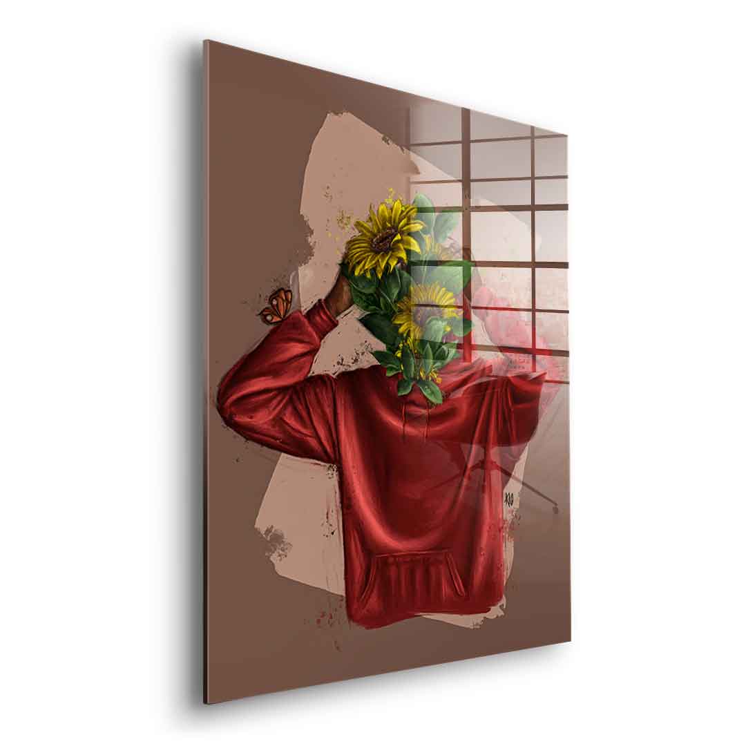 Brown Flower Head - Acrylglas