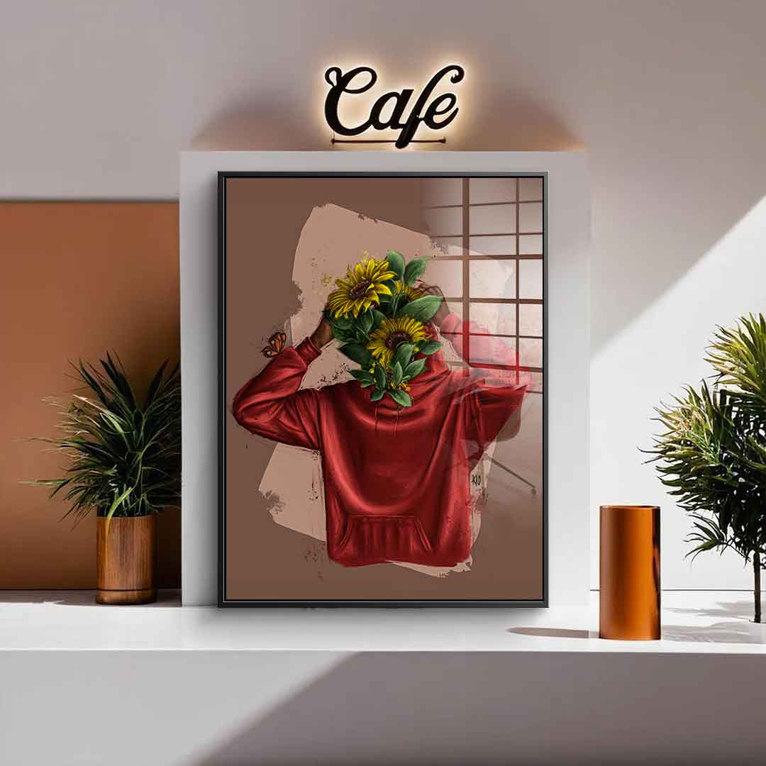 Brown Flower Head - Acrylic glass