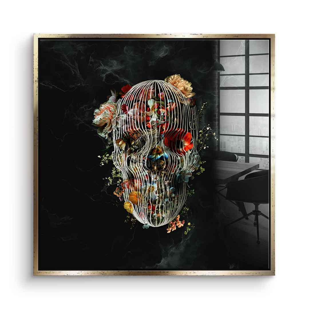 Cage Skull - Acrylglas