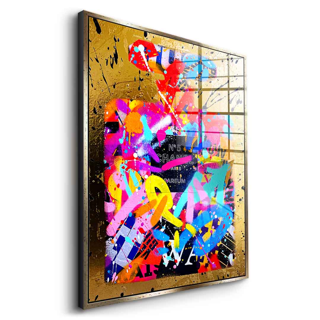 STREETY GOLD FRAGRANCE - Acrylic glass