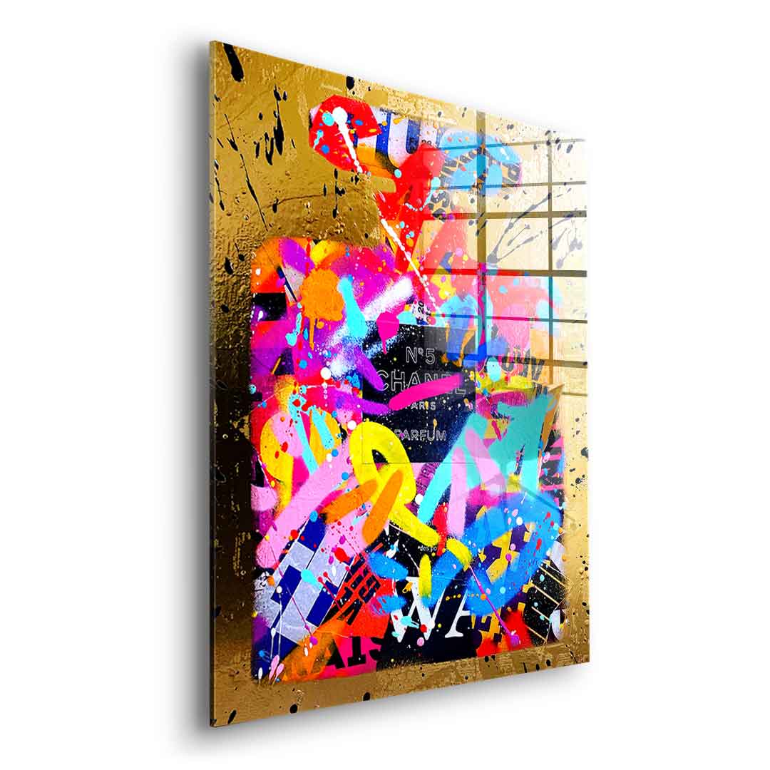 STREETY GOLD FRAGRANCE - Acrylic glass