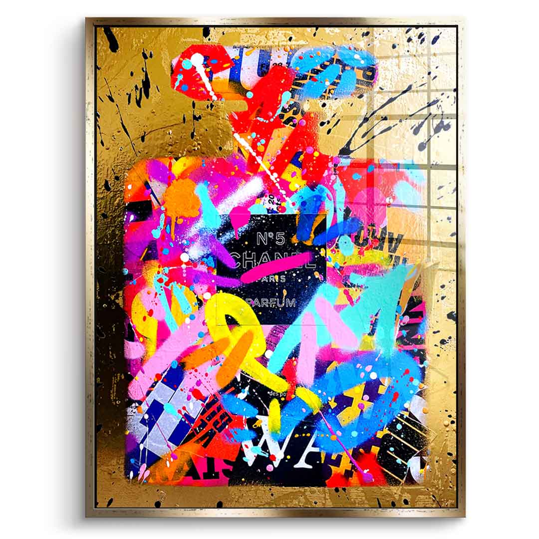 STREETY GOLD FRAGRANCE - Acrylic glass