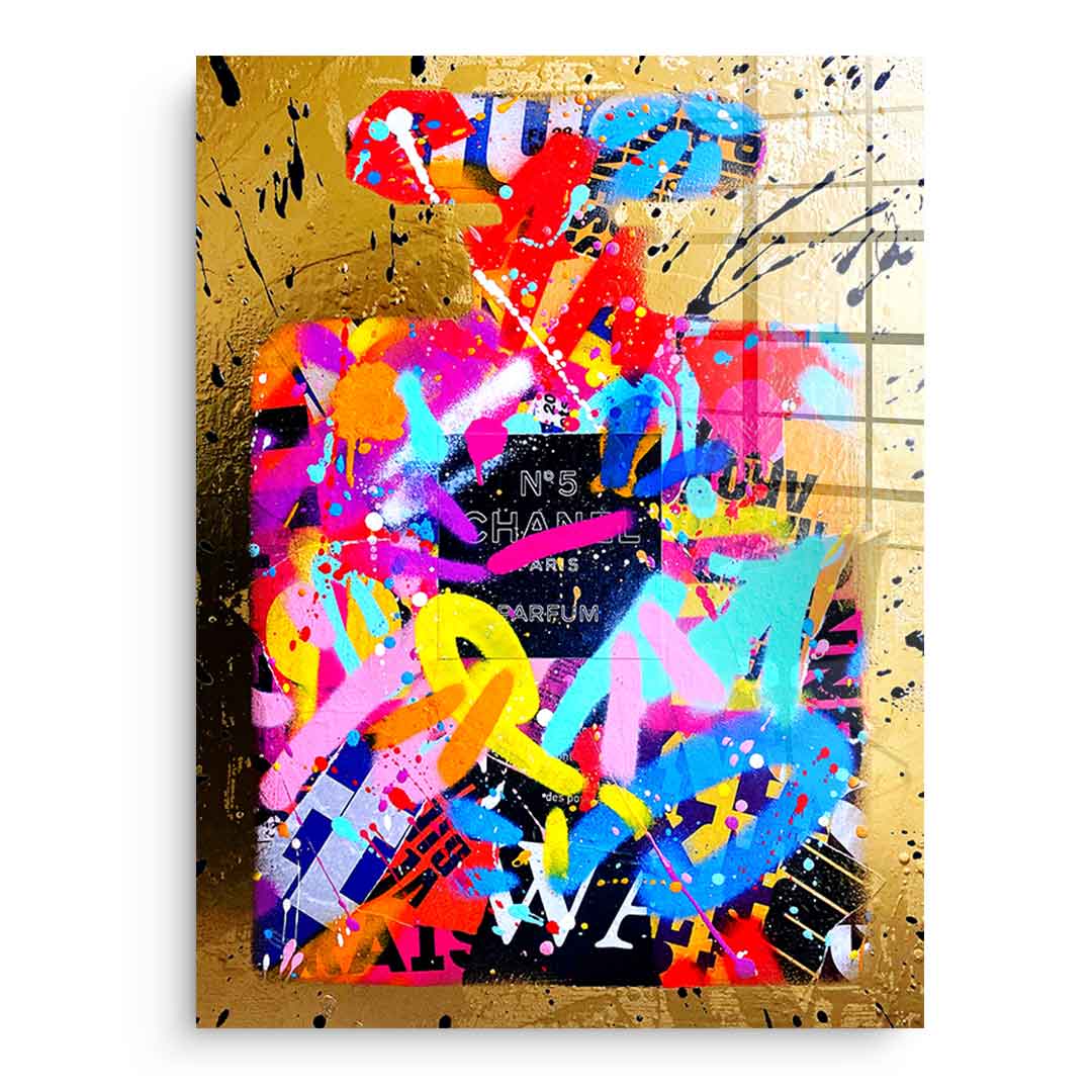 STREETY GOLD FRAGRANCE - Acrylic glass