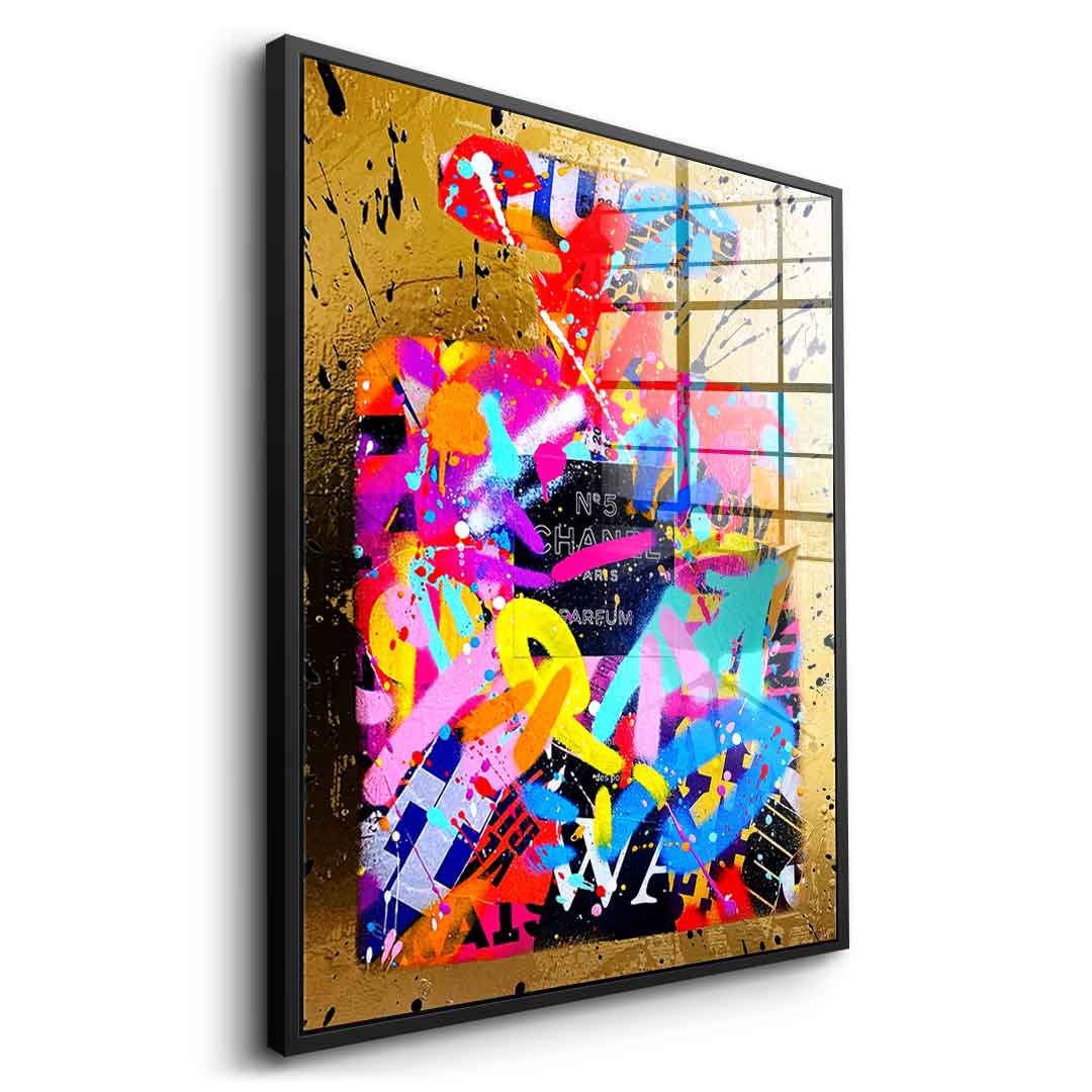 STREETY GOLD FRAGRANCE - Acrylic glass