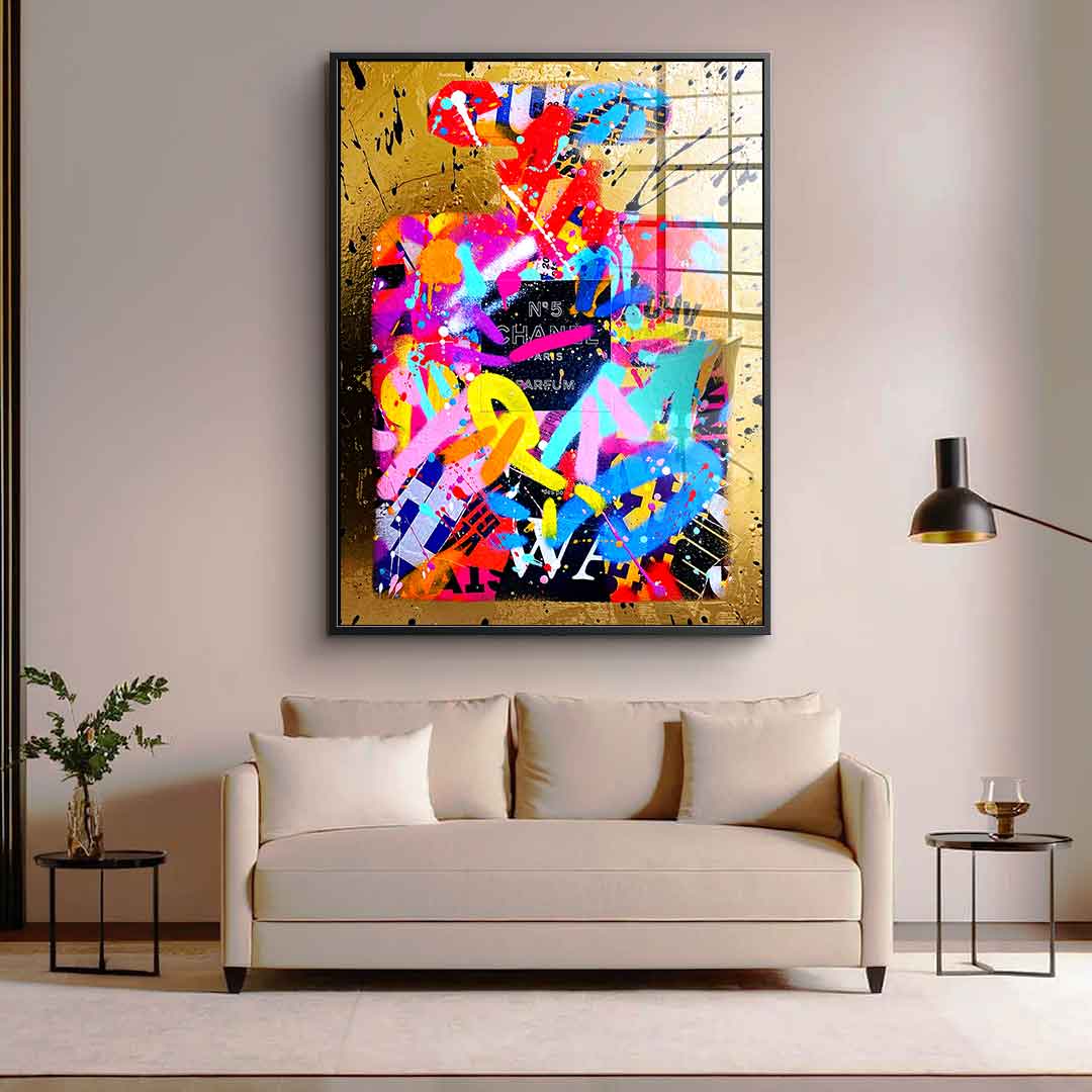 STREETY GOLD FRAGRANCE - Acrylic glass