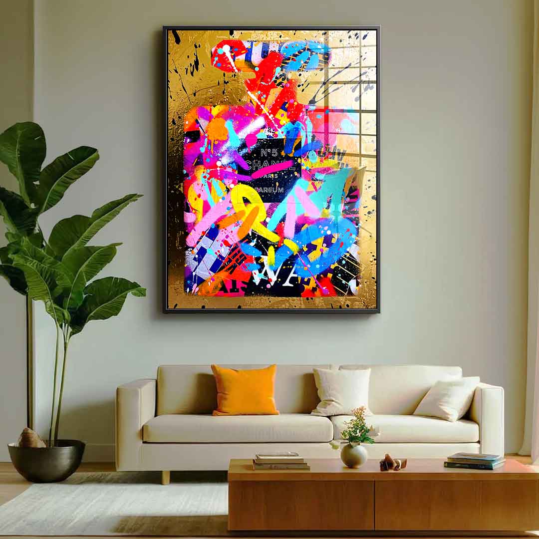 STREETY GOLD FRAGRANCE - Acrylic glass