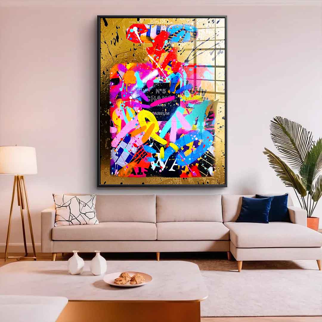 STREETY GOLD FRAGRANCE - Acrylic glass