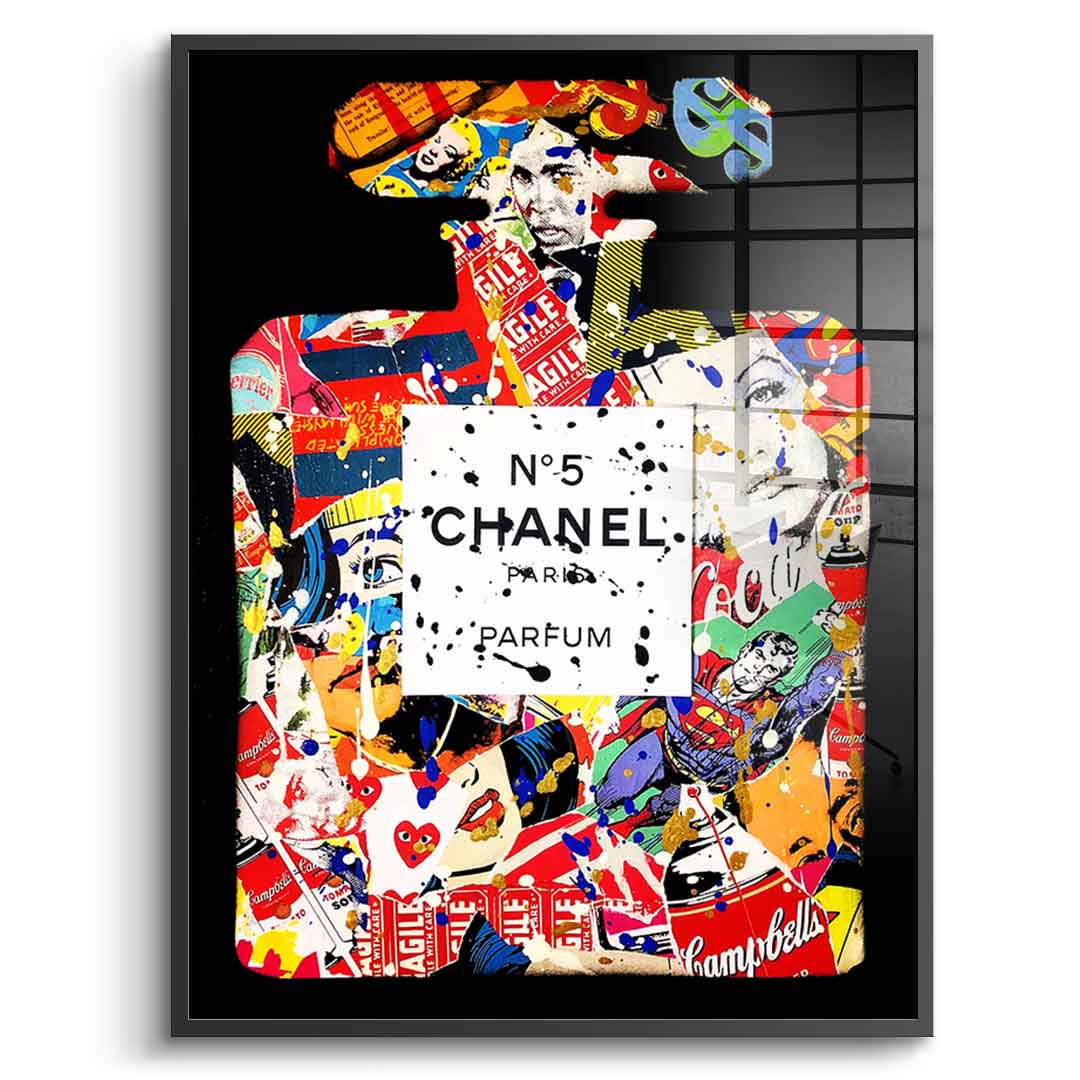 Acrylic glass print Chanel N°5 Perfume Pop Art portrait wall art