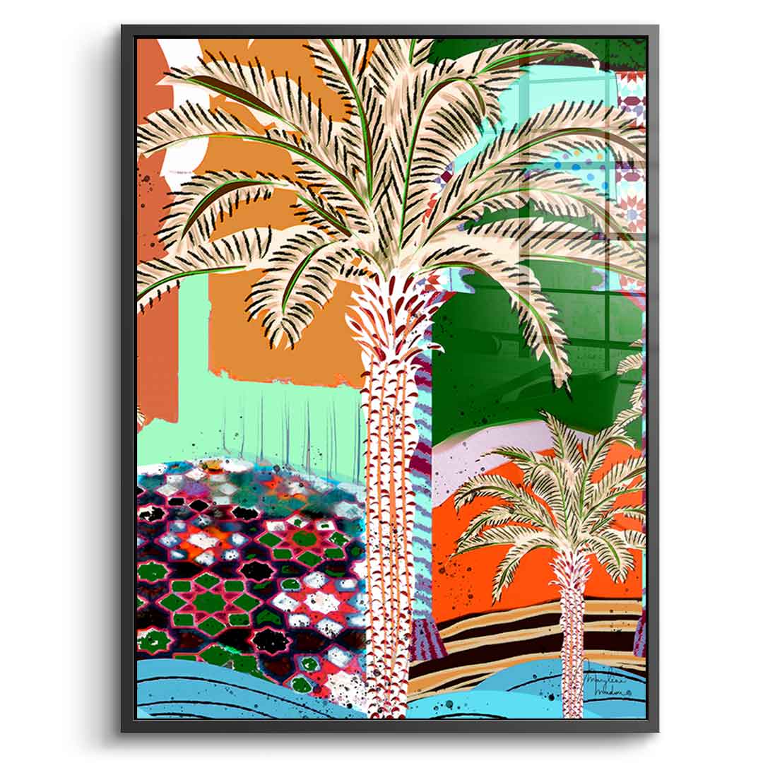 Colorful Palm Tree - Acrylglas