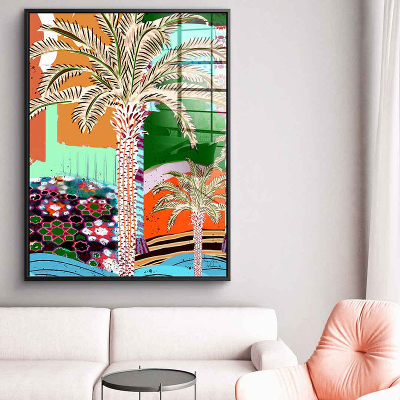 Colorful Palm Tree - Acrylglas