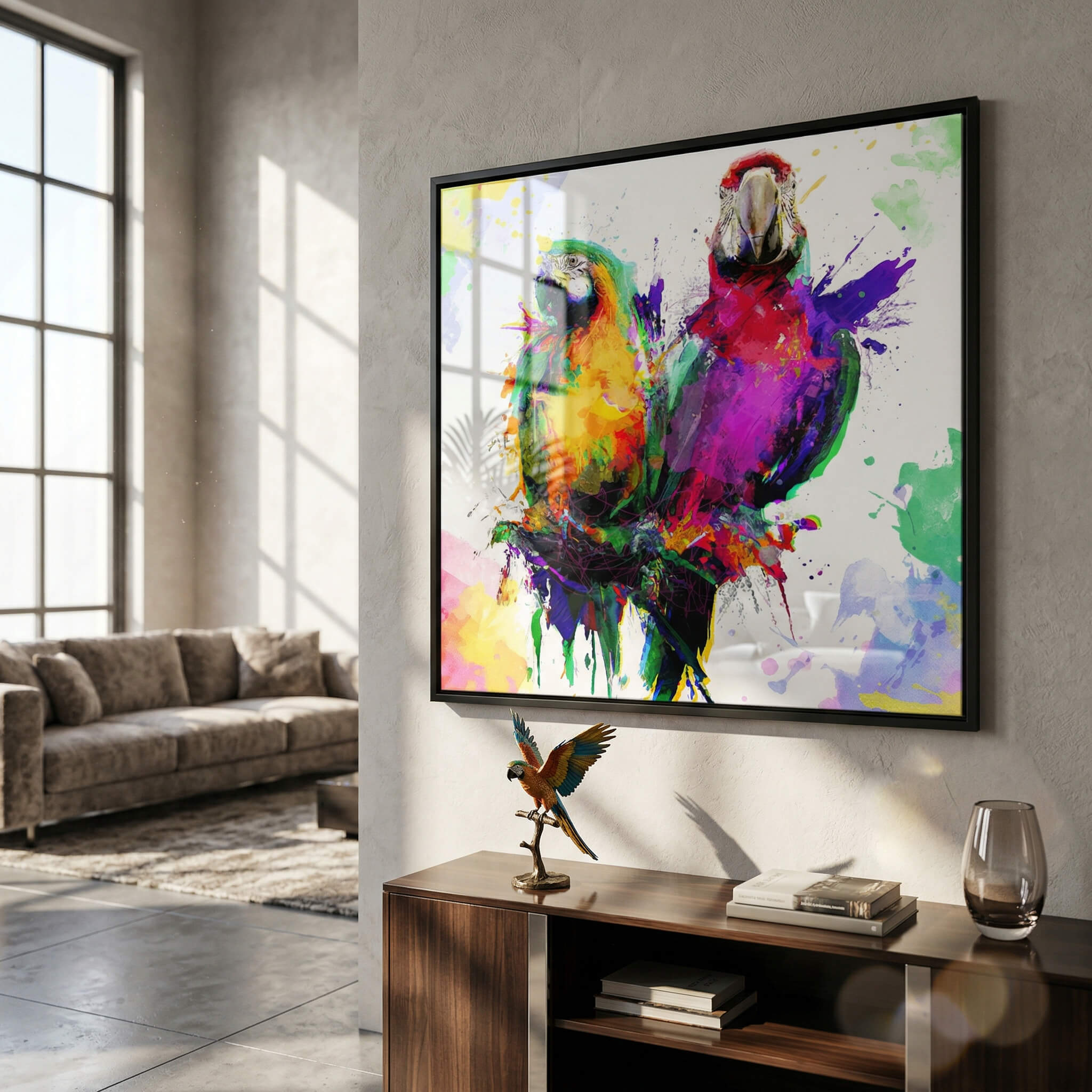 Colorful Parrot - Acrylglas