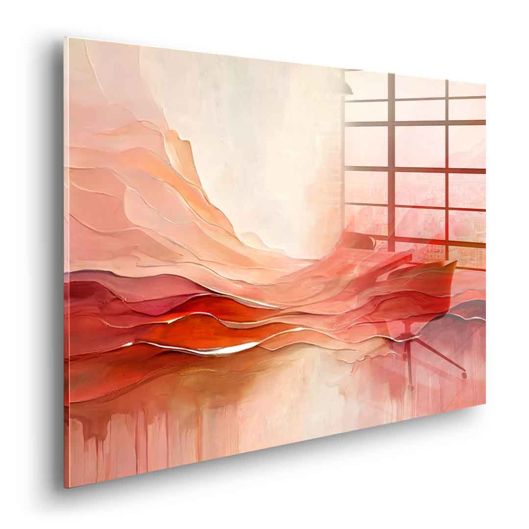 Crimson Peaks And Coral Valleys - Acrylglas