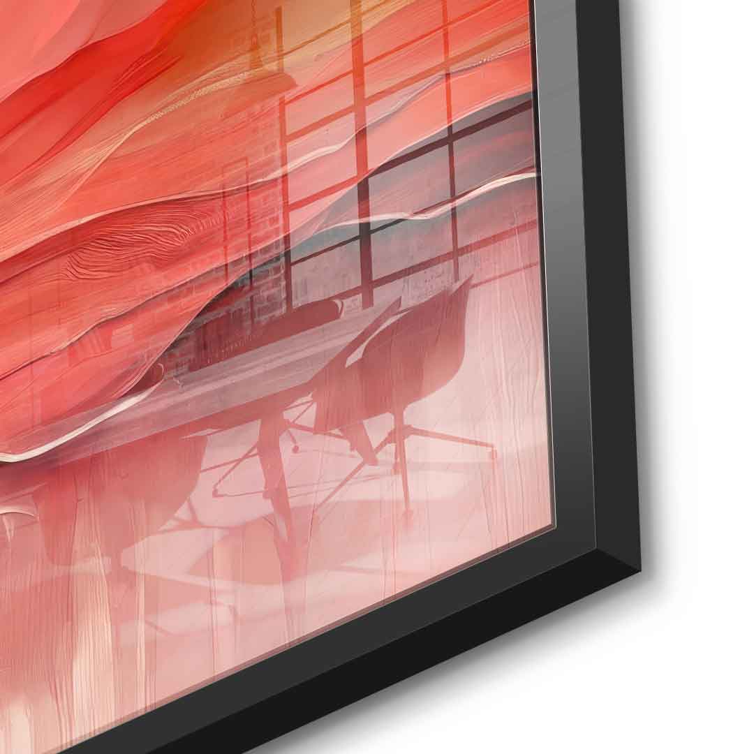 Crimson Peaks And Coral Valleys - acrylic glass