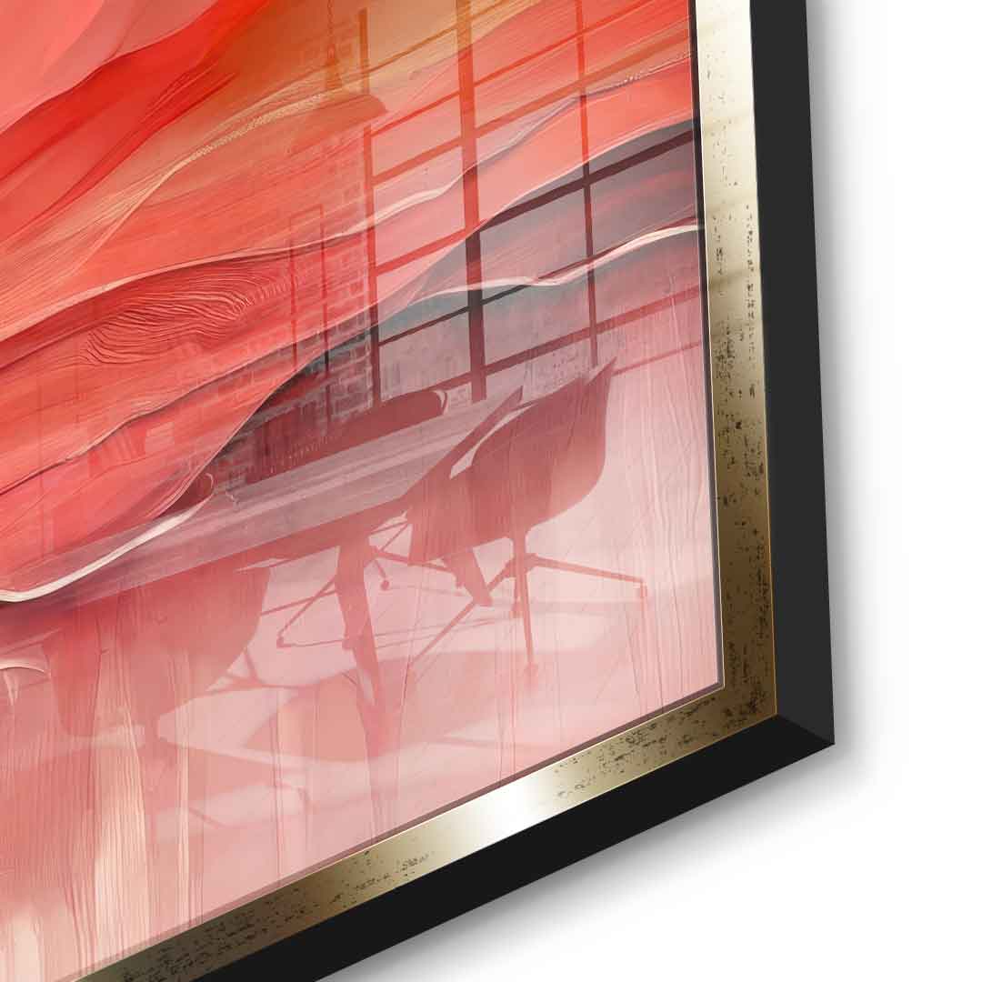 Crimson Peaks And Coral Valleys - acrylic glass