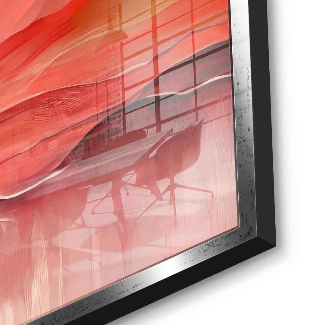 Crimson Peaks And Coral Valleys - Acrylglas