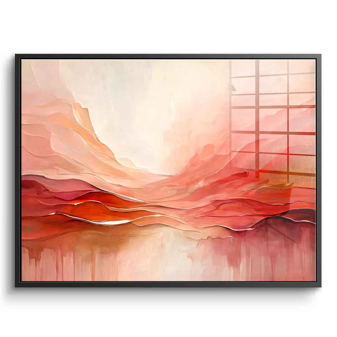 Crimson Peaks And Coral Valleys - acrylic glass