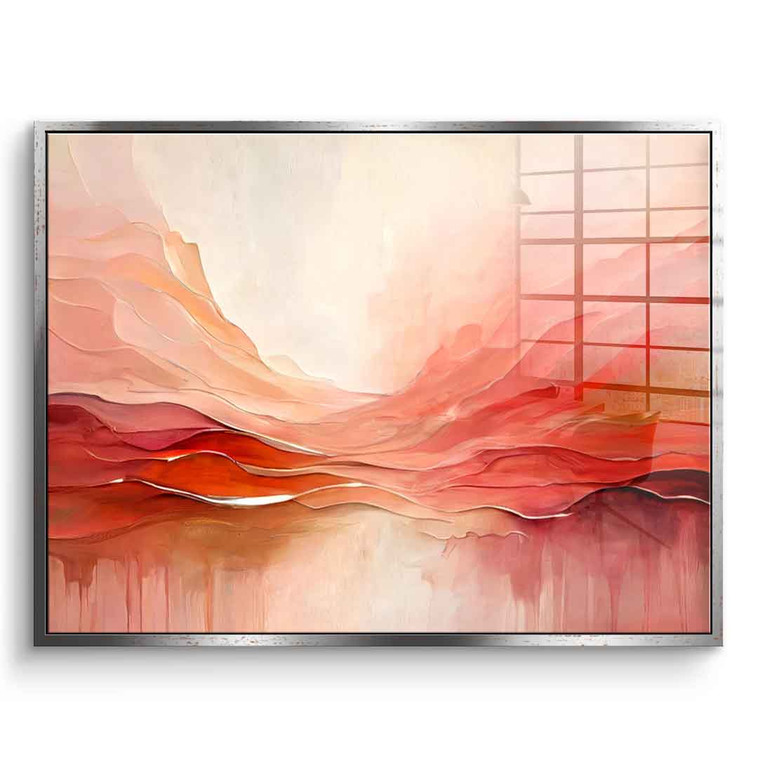 Crimson Peaks And Coral Valleys - Acrylglas