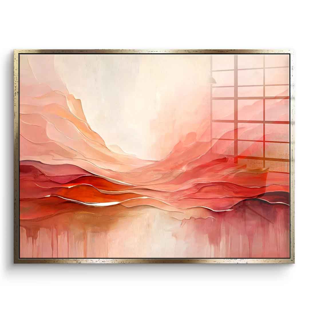 Crimson Peaks And Coral Valleys - acrylic glass