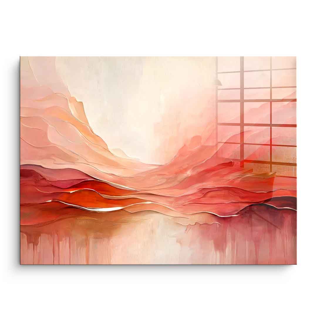 Crimson Peaks And Coral Valleys - Acrylglas