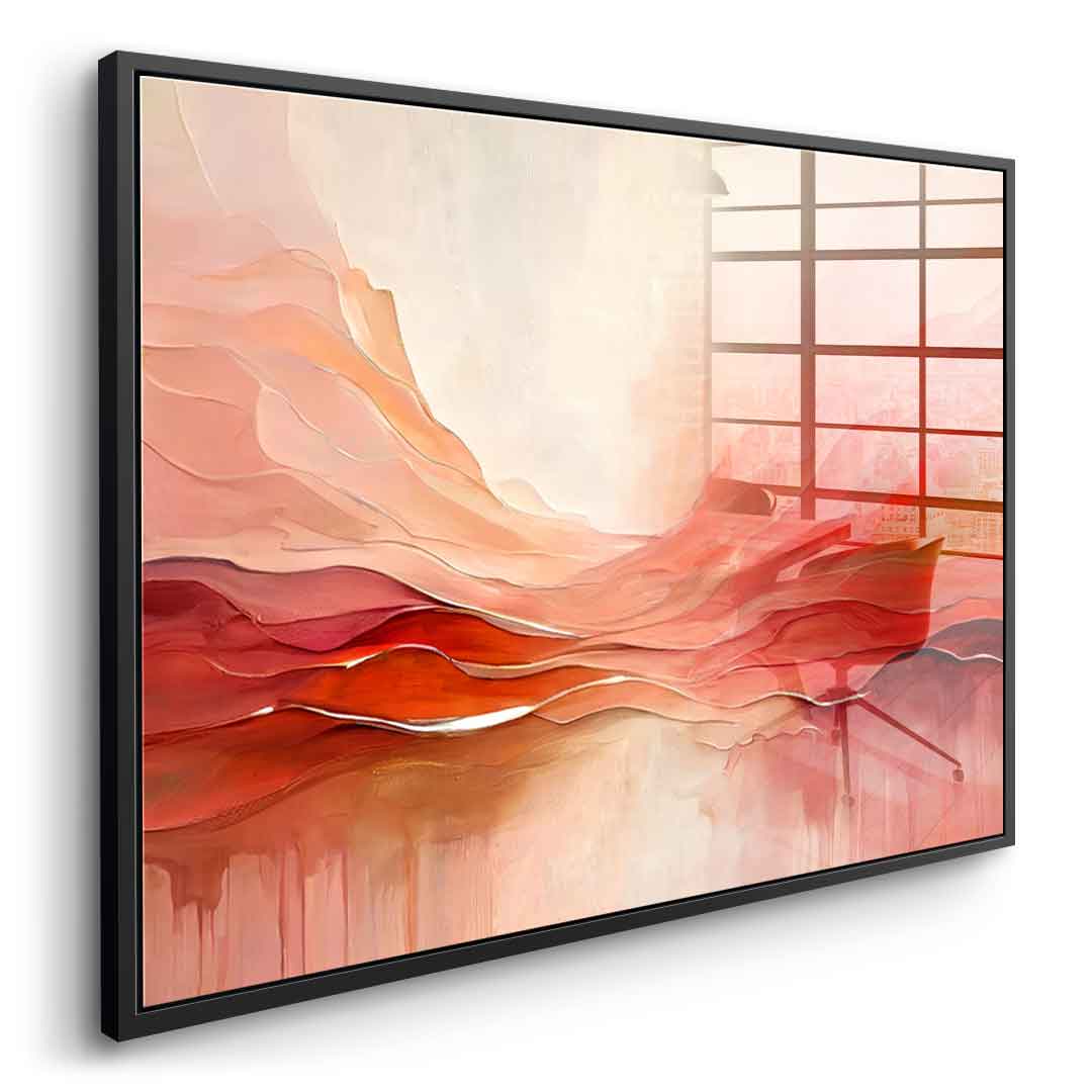 Crimson Peaks And Coral Valleys - Acrylglas