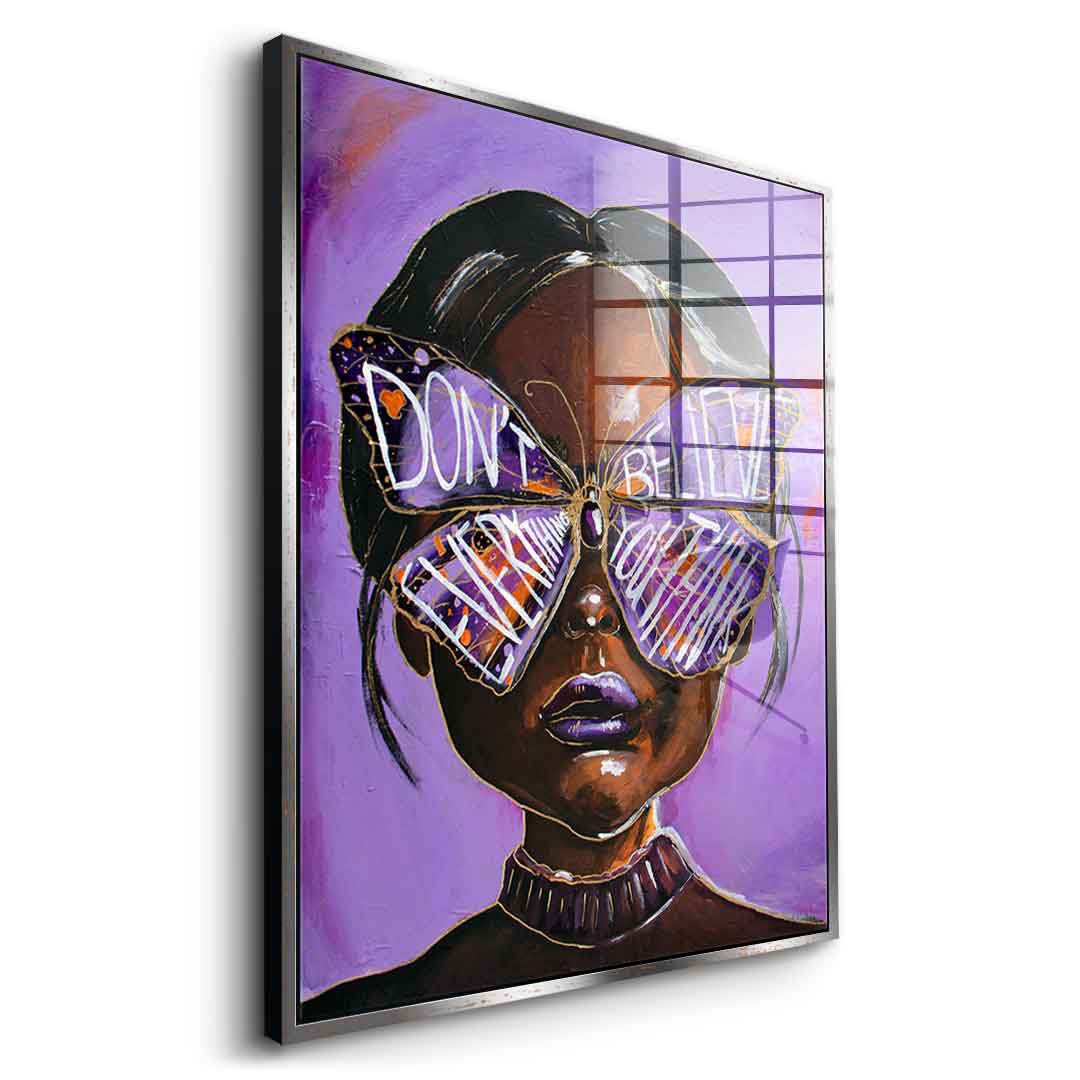 Cute but overthinking - acrylic glass