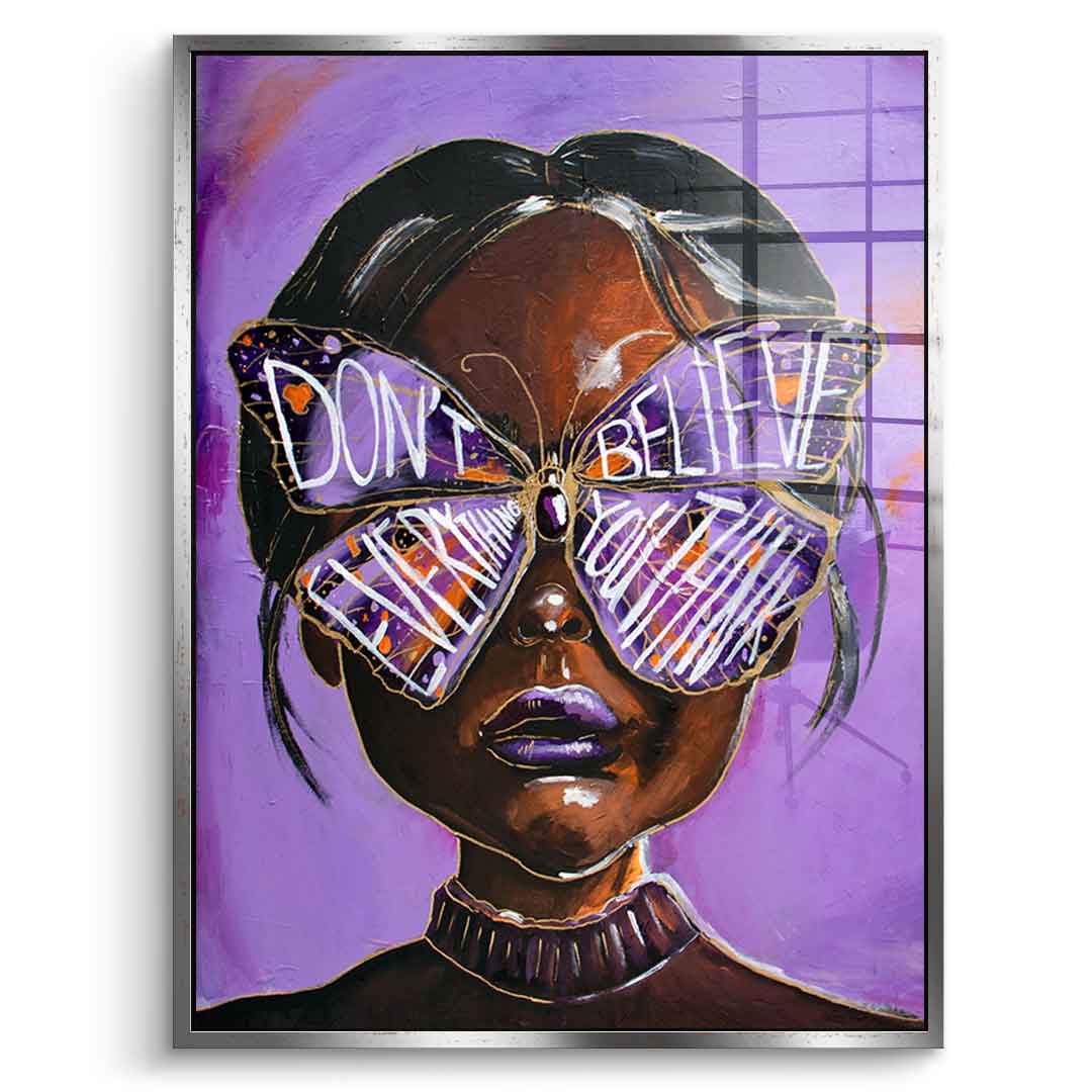 Cute but overthinking - acrylic glass