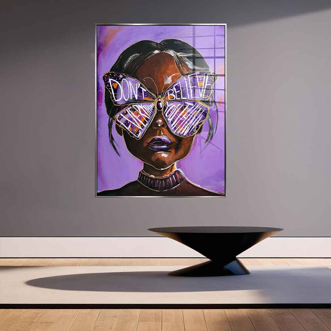 Cute but overthinking - acrylic glass