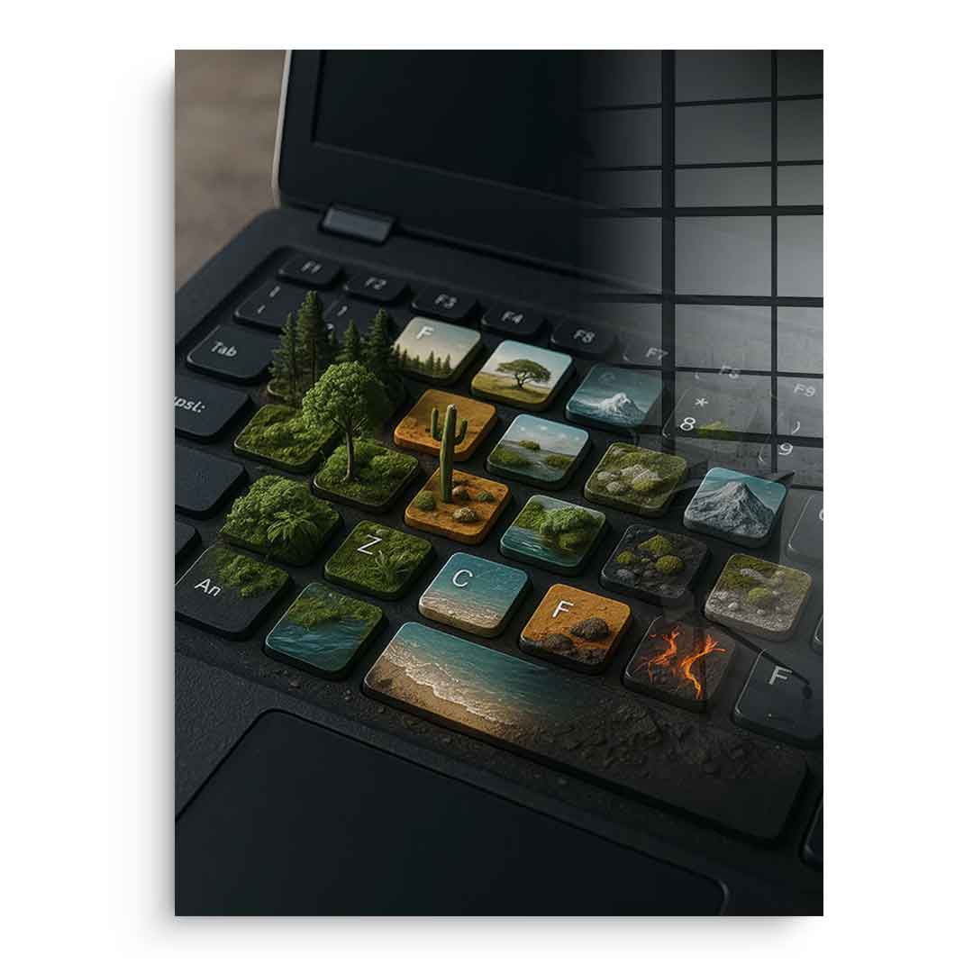 Cyber ​​symbiosis - Acrylic glass