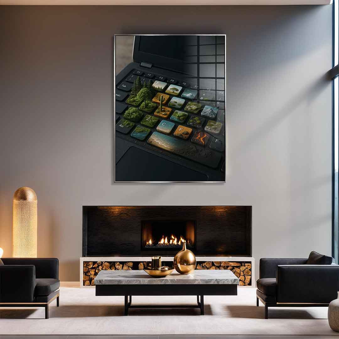 Cyber ​​symbiosis - Acrylic glass