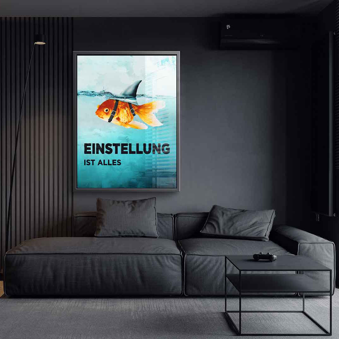 Mindset is everything #Goldfish - Acrylic glass