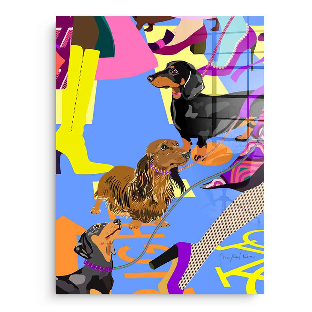 Dachshund Fashion - Acrylglas