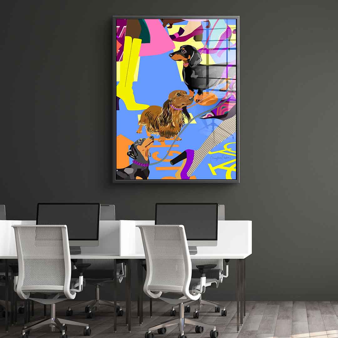 Dachshund Fashion - Acrylglas