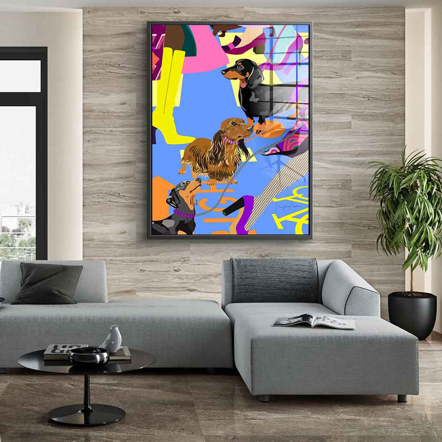 Dachshund Fashion - Acrylglas