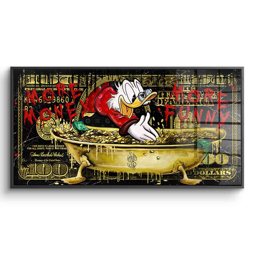 MORE MONEY DUCK - acrylic glass