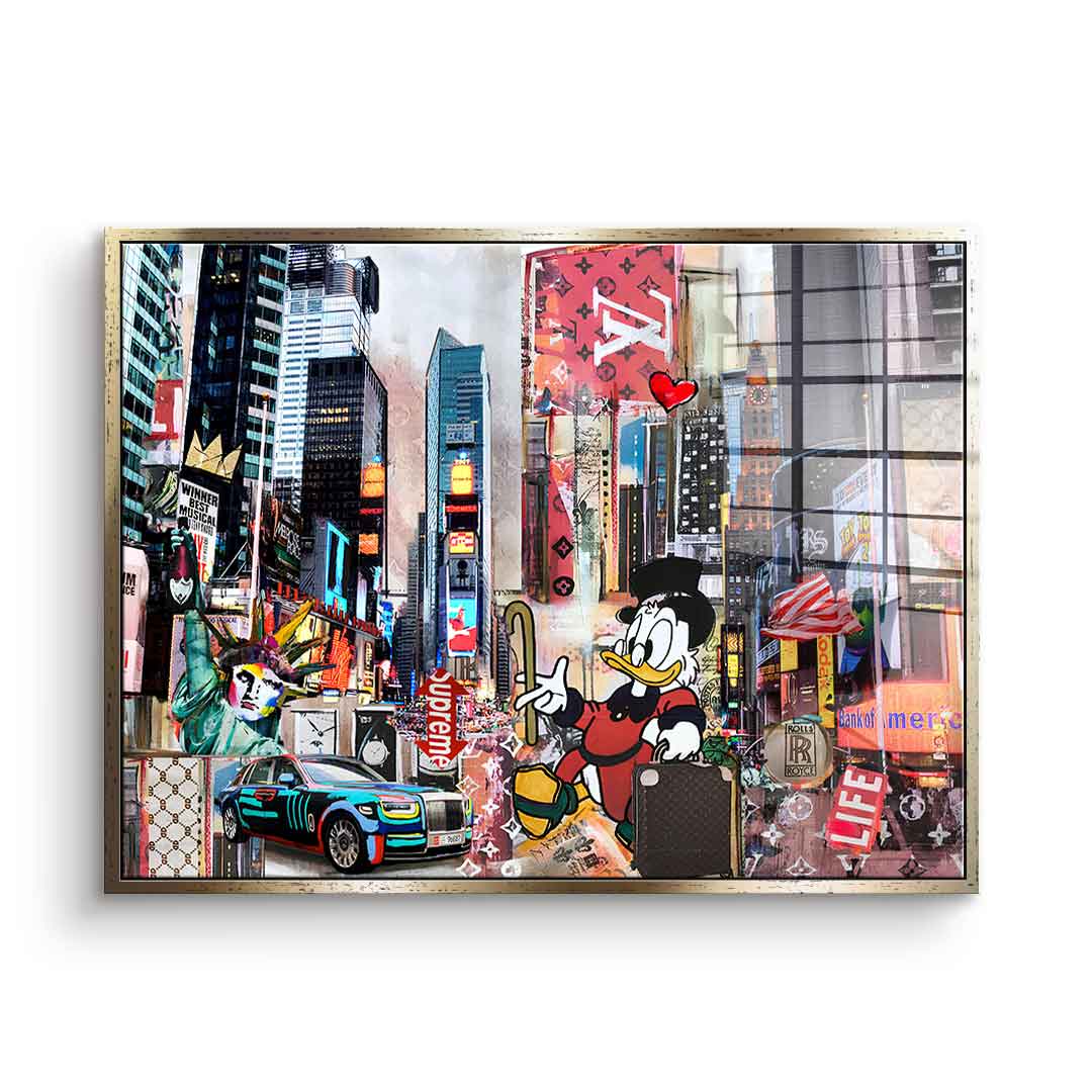 Scrooge McDuck in New York City - Acrylic glass