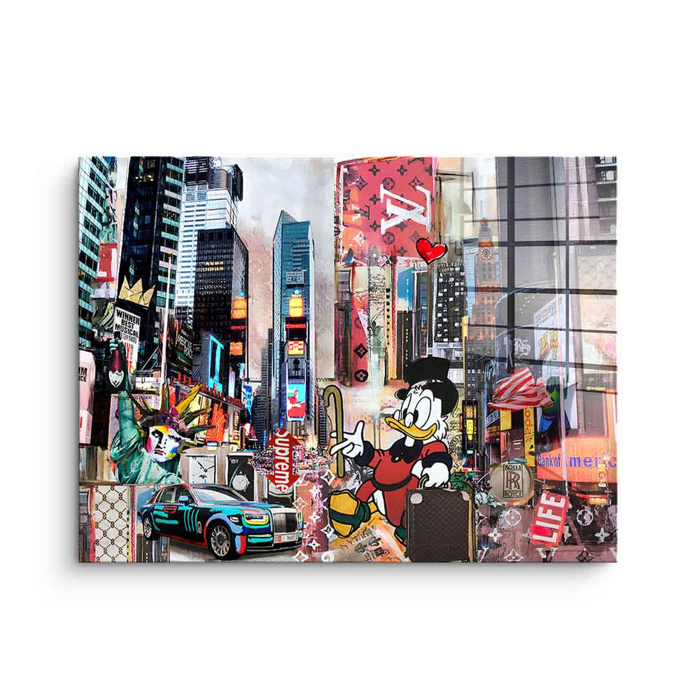 Scrooge McDuck in New York City - Acrylic glass