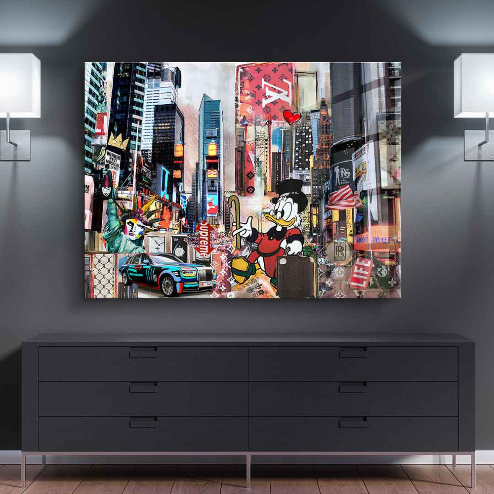 Scrooge McDuck in New York City - Acrylic glass