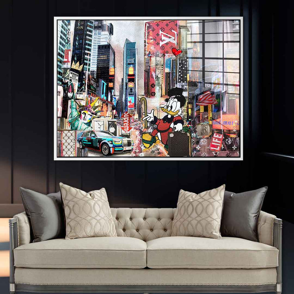 Scrooge McDuck in New York City - Acrylic glass