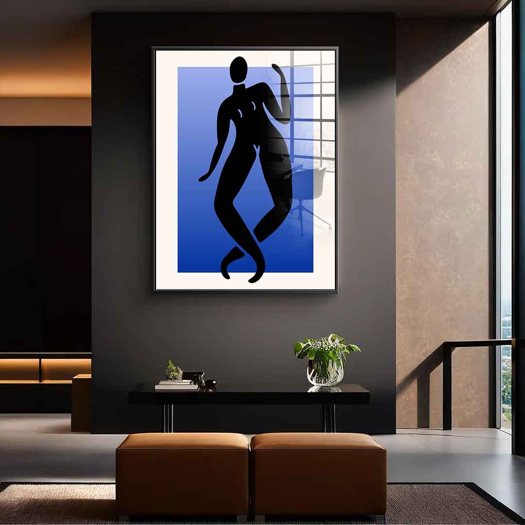 Dancing through blue - acrylic glass