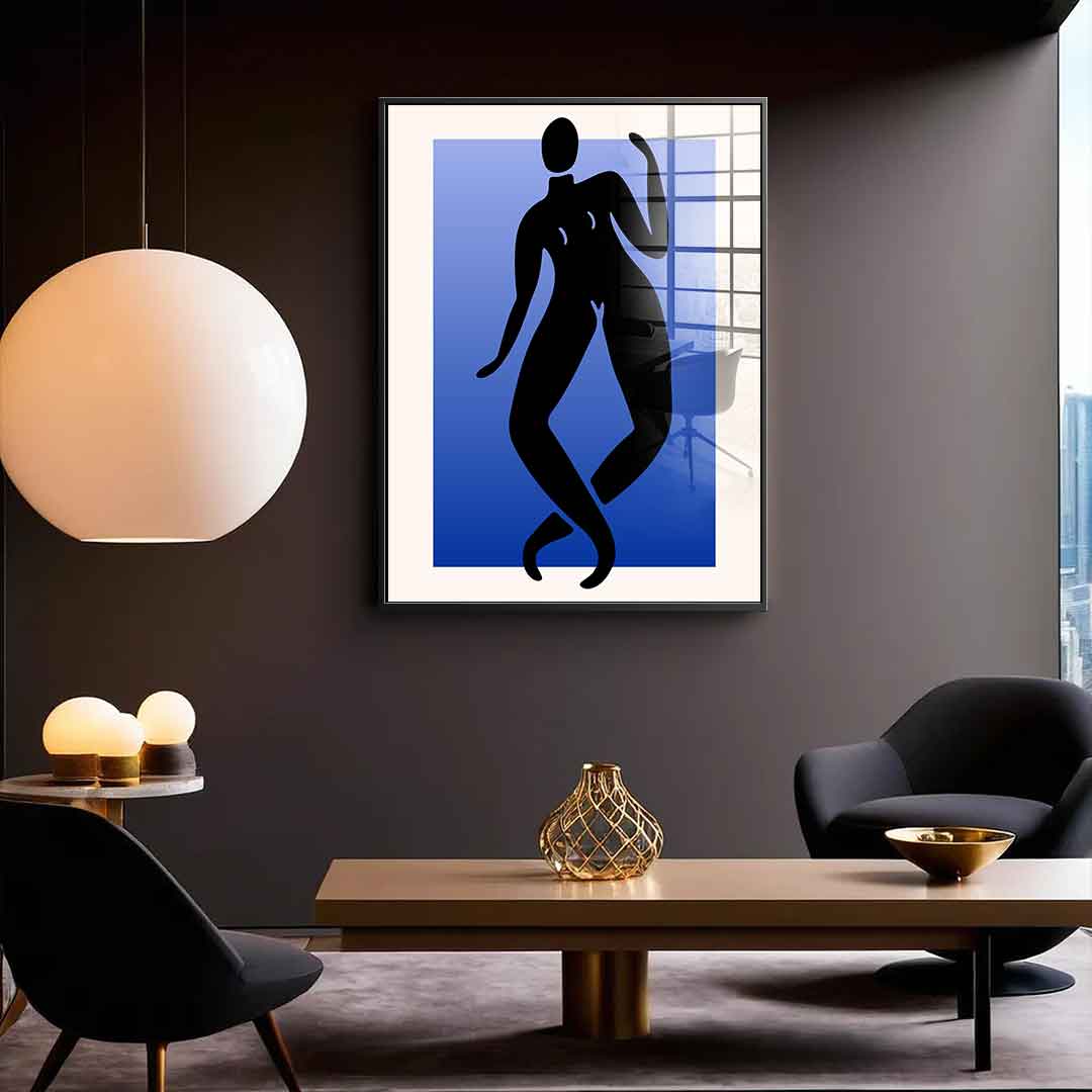 Dancing through blue - acrylic glass