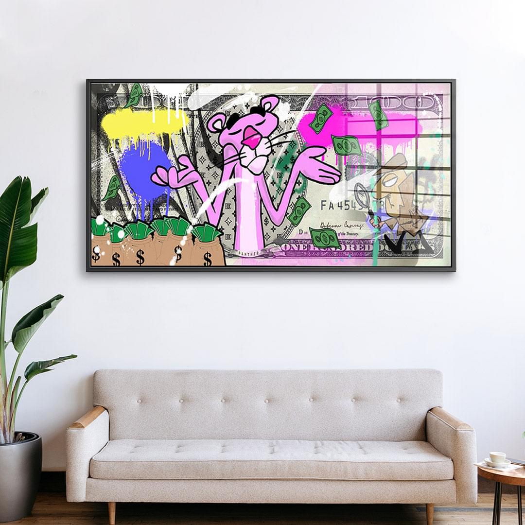 100 Dollar Panther - Acrylglas